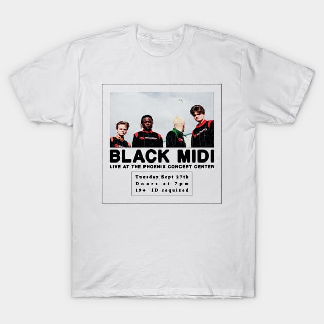 black midi concert poster T-Shirt by SOMASHIRTS